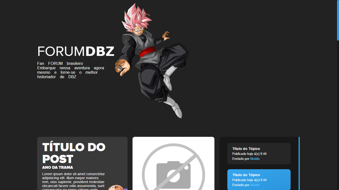Imagem landing page DBZ