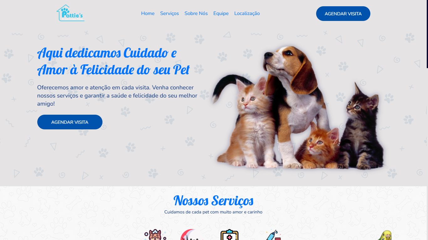 Imagem Landing Page PetShop